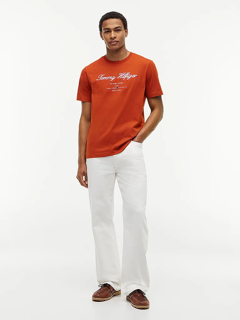 T shirt droit coton signature manuscrite - vue 7